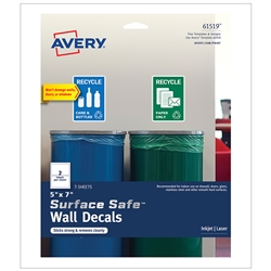 Ave61519 Surface Safe Wall Decals 5 X 7 In.