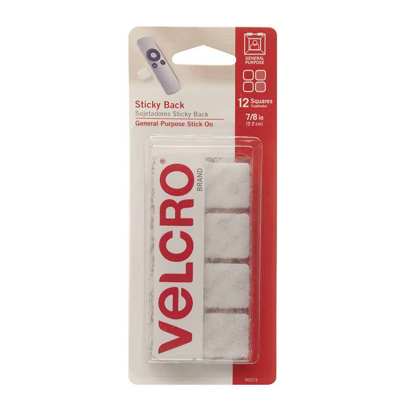 Cloth Hook And Eye Vec90073bn 0.87 In. Squares Tape, Pack Of 6