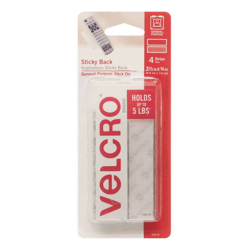 Cloth Hook And Eye Vec90076bn 75 X 4 In. Strips Tape, Pack Of 6