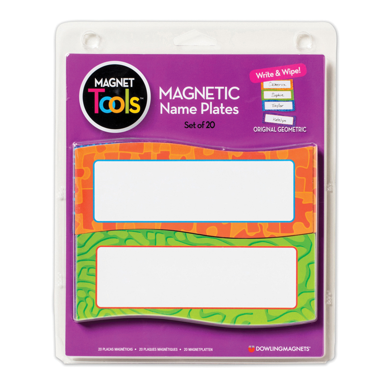 Do-735205bn Magnetic Name Plates, 20 Per Pack - Pack Of 2