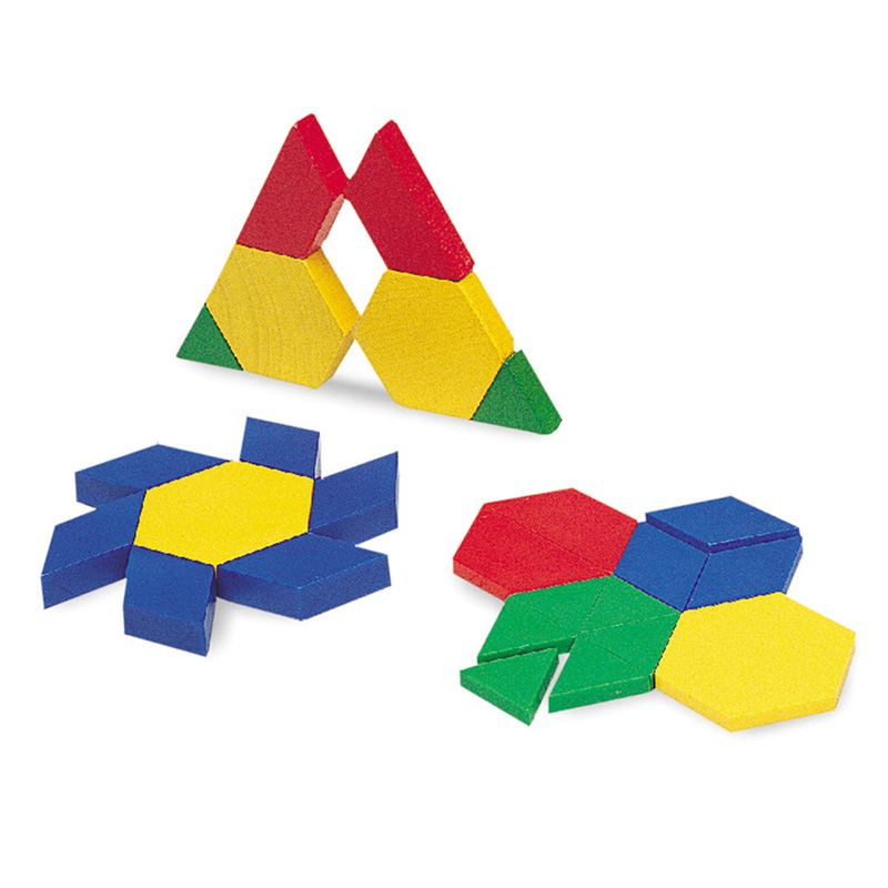 Ler0634bn 5 Cm Plastic Pattern Blocks Mini-set, 100 Per Pack - Pack Of 3
