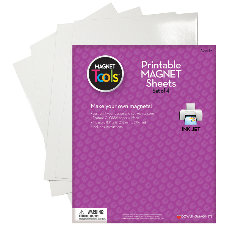 Do-735004bn Printable Magnet Sheets, 4 Per Pack - Pack Of 3