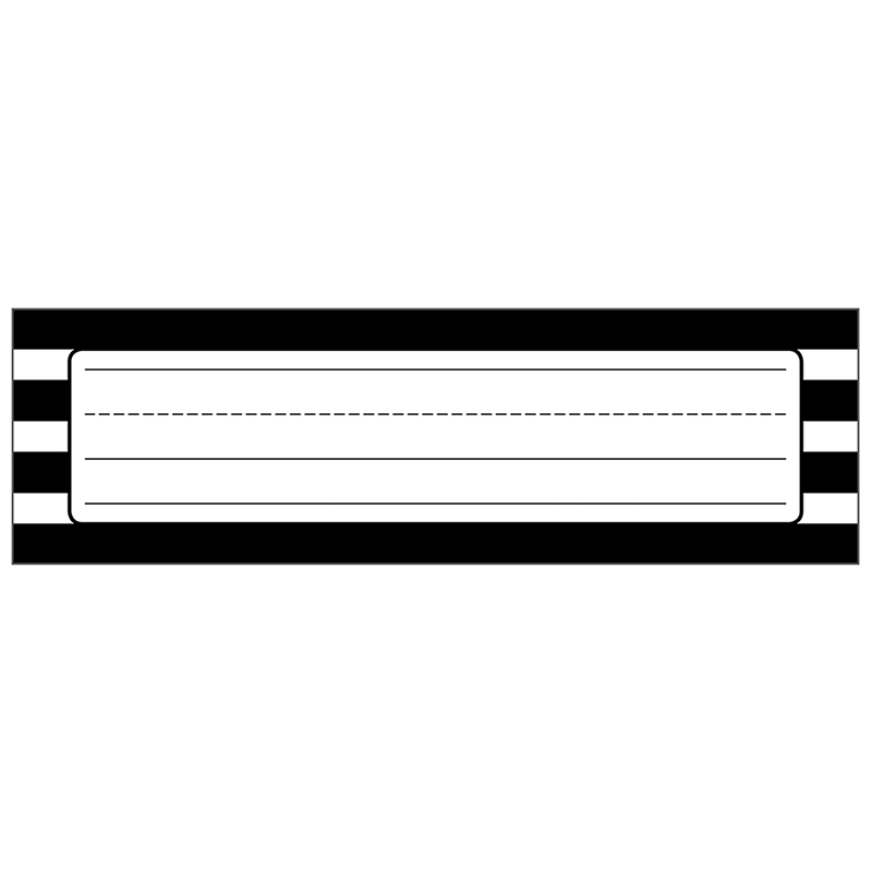 Carson Dellosa Cd-122040 Black & White Stripe Name Plates