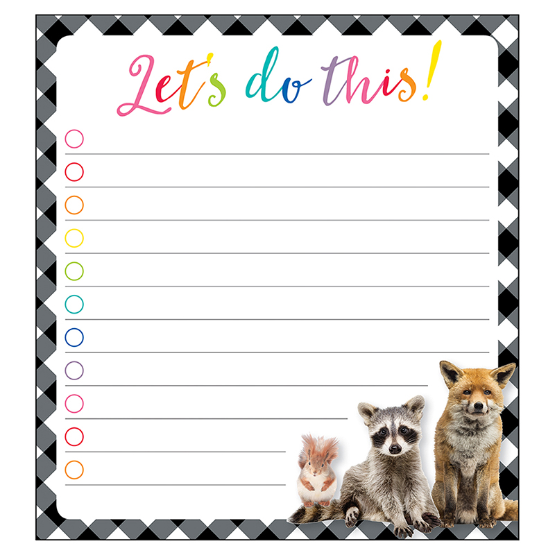 Carson Dellosa Cd-151098 Woodland Whimsy Lets Do This Notepad