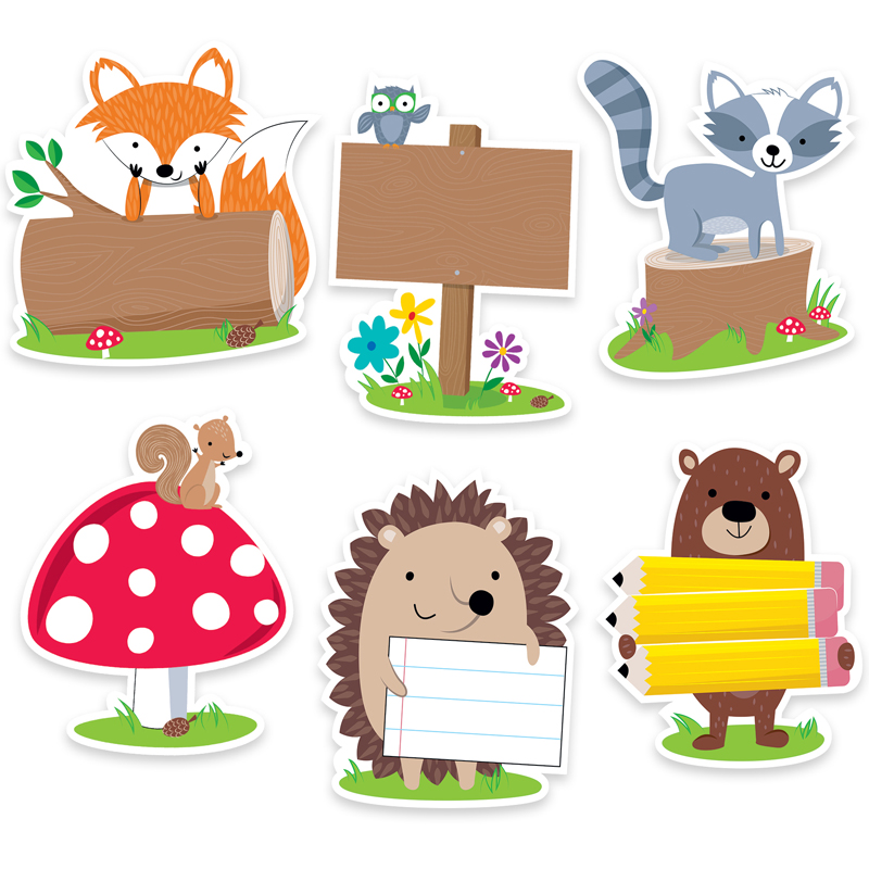 Ctp6099bn 6 In. Woodland Friend Designer Cut-outs - Pack Of 3