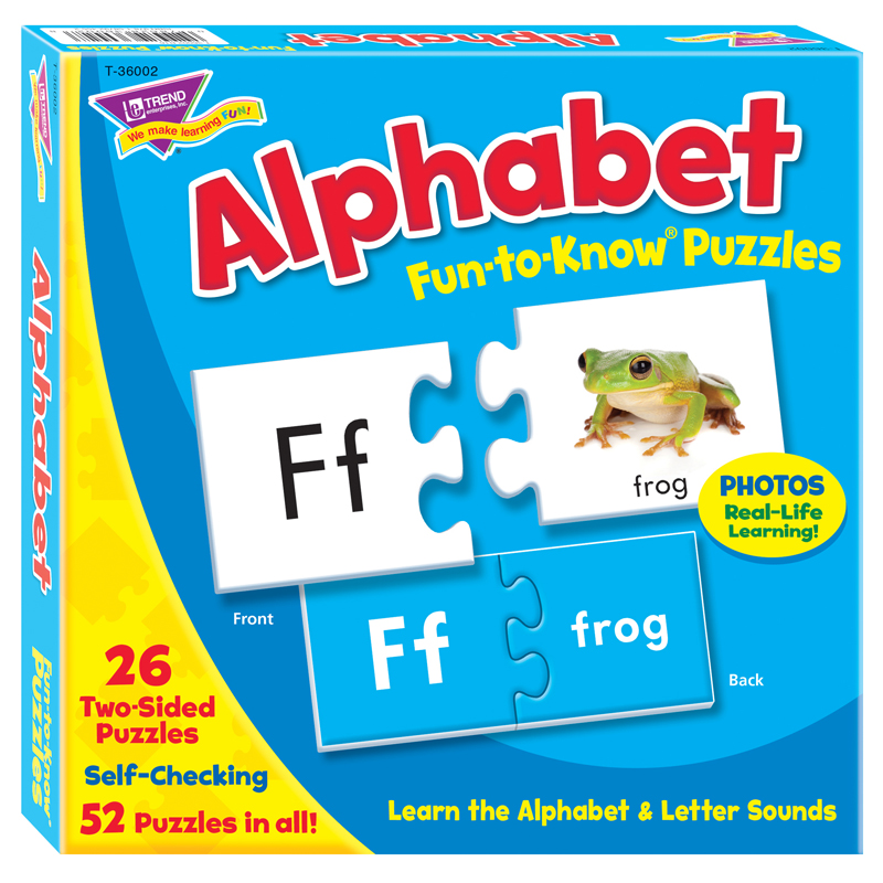 T-36002bn 3 Each Alphabet Fun-to-know Puzzles