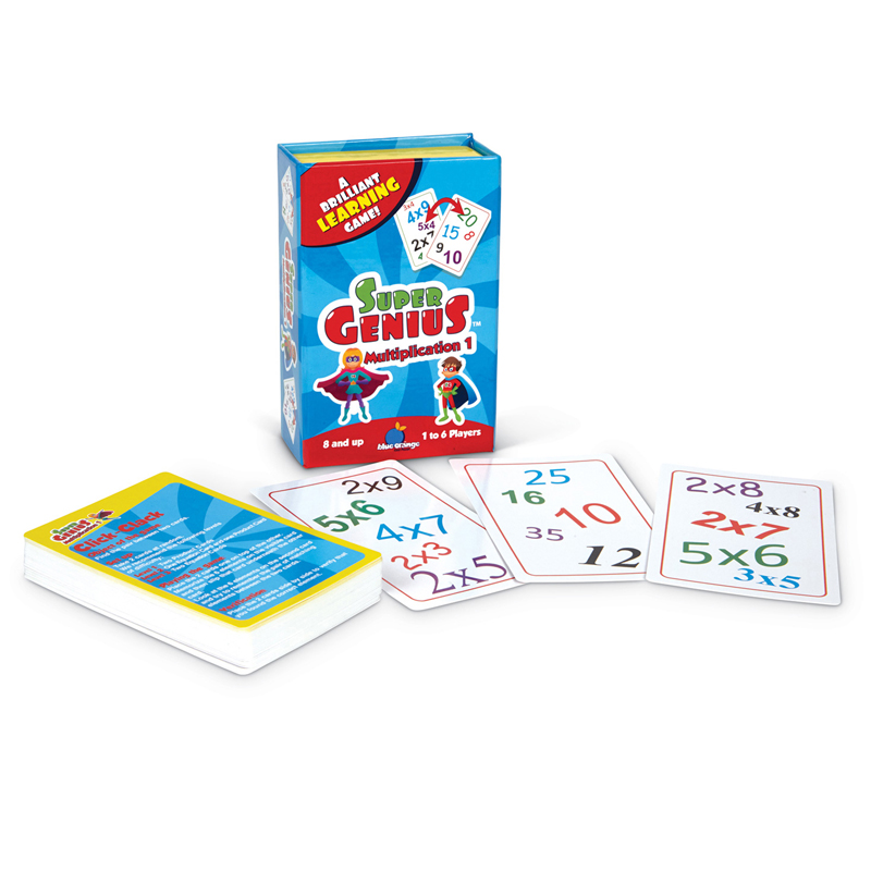 Bog01302bn Super Genius Multiplication Card Game - Pack Of 2