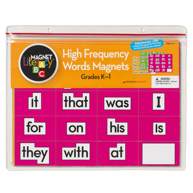 Do-733000bn 2 Each Magnet Literacy High Frequency Word Grade K-1