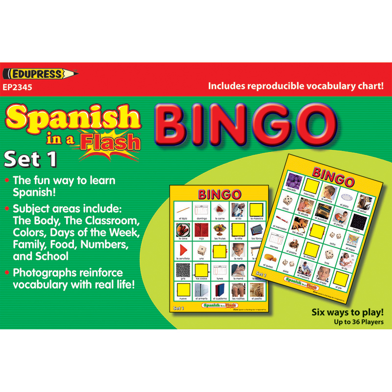 Ep-2345bn 2 Each Spanish In A Flash Bingo Game