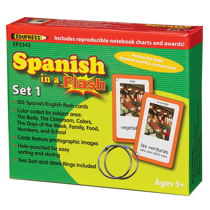 Ep-2342bn Spanish In A Flash Cards - Pack Of 2