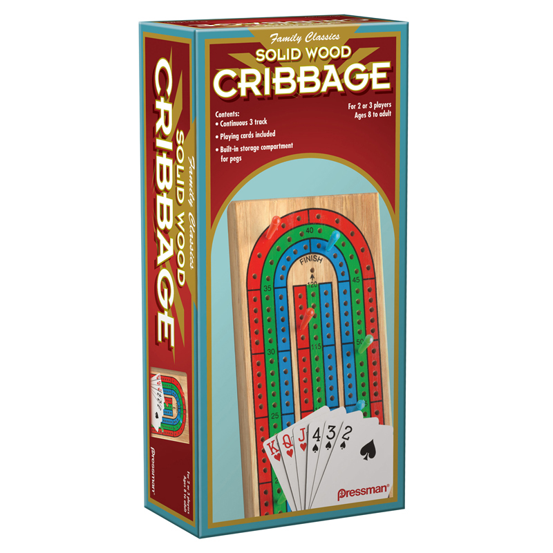 Pressman Toys Pre181006bn 2 Each Folding Cribbage Wcards In Box Sleeve Wood Cribbage Board