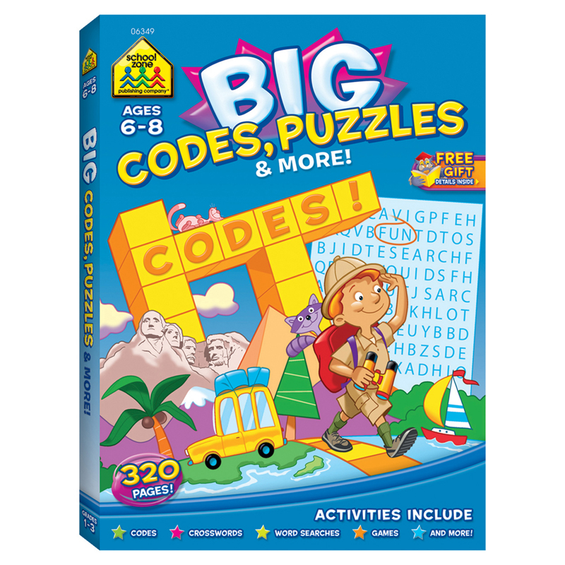School Zone Publishing Szp06349bn 2 Each Big Workbook Alphabet Codes Puzzles & More