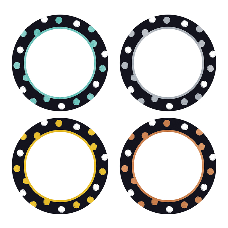 T-10672bn I Love Metal Dot Circles Classic Accents, Pack Of 3