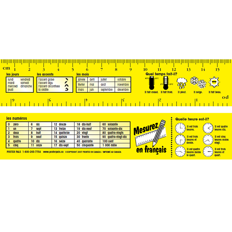 Pszr1 6.37 X 1.25 In. French Rulers