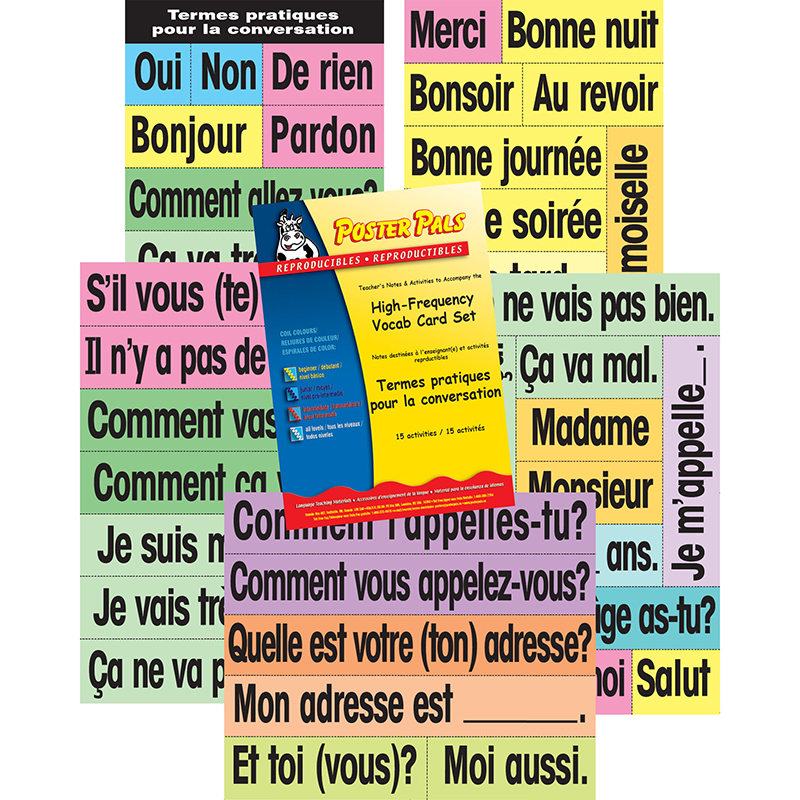 Pszp145r French High Frequency Vocabulary Card
