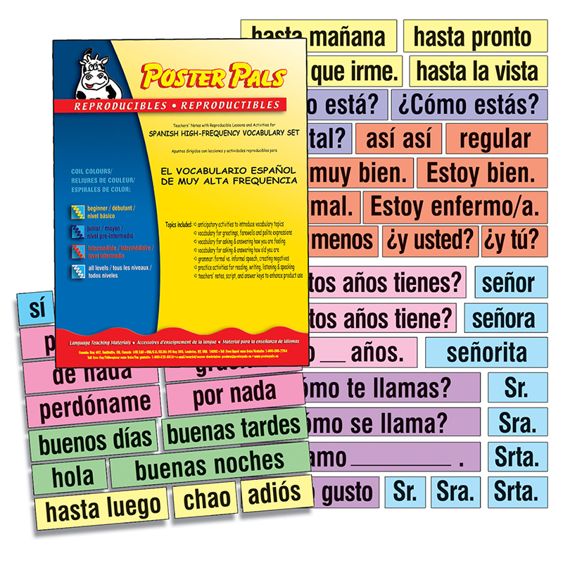 Pszp245r Spanish High Frequency Vocabulary Card
