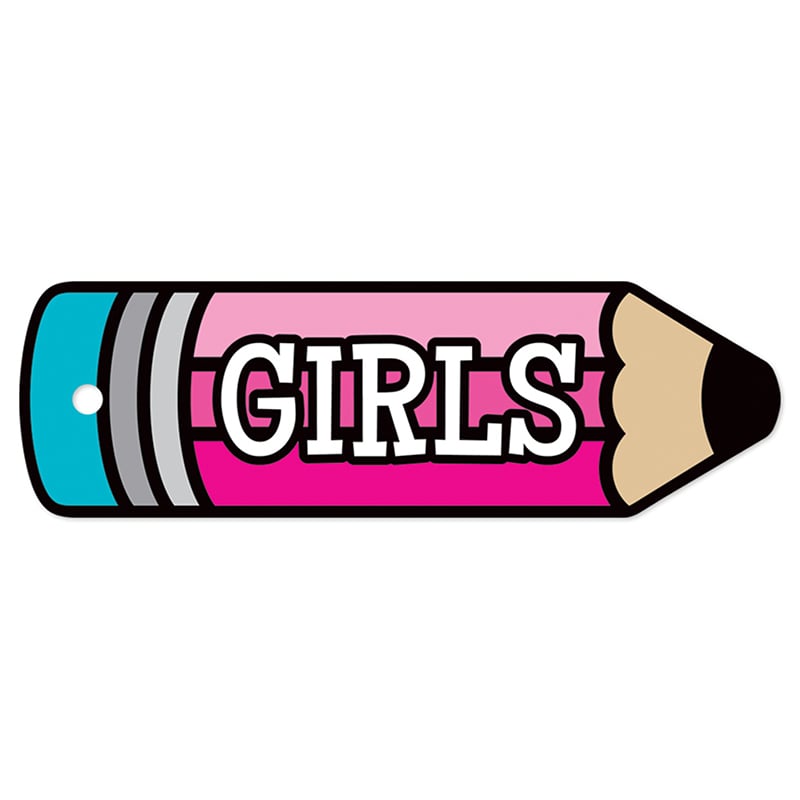 Top10113 2.25 X 7.75 In. Girls Pencil Plastic Hall Pass