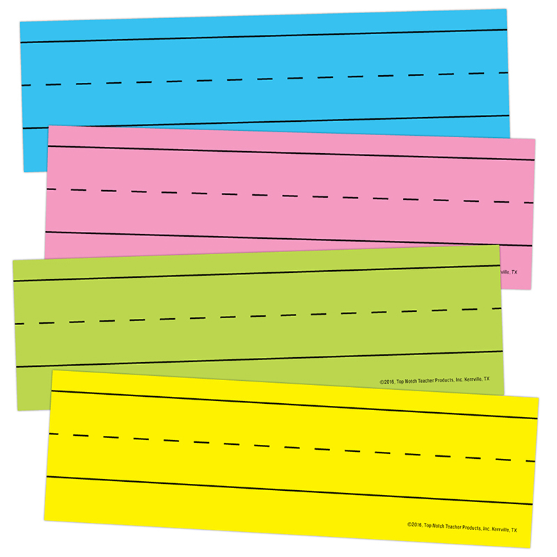 Top10457 3 X 8.5 In. Magnetic Word Strips, Bright Assorted Color