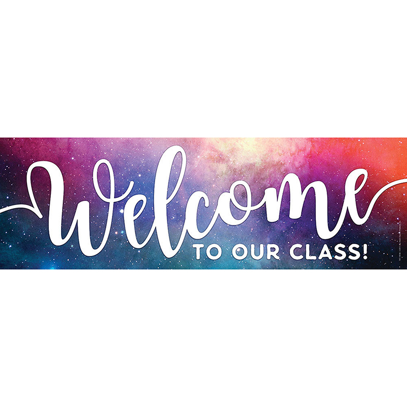 Top10598 17.5 X 5.5 In. Galaxy Script Magnetic Welcome Banner