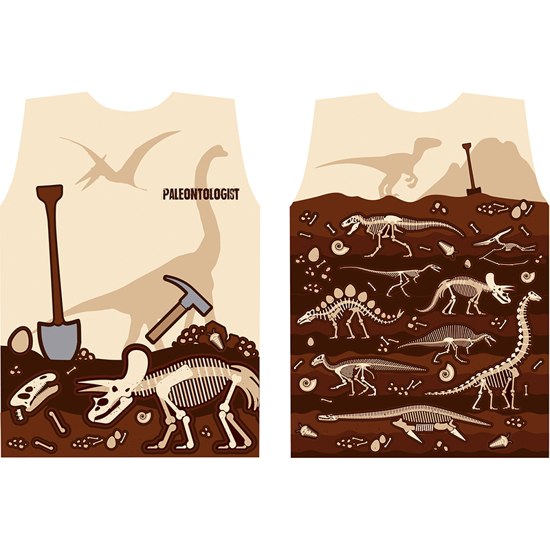 Dex180 Paleontologist Kids Dress, Khaki