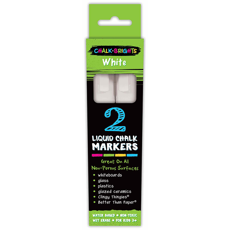 Tcr20885 White Liquid Chalk Markers, Pack Of 2