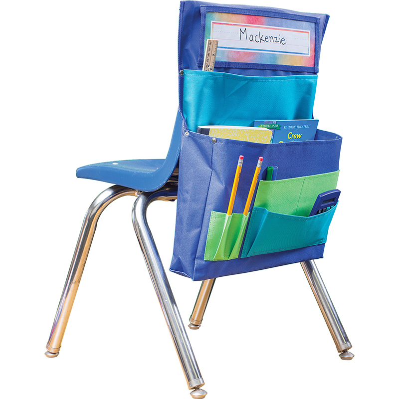 Tcr20970 15.5 X 18 In. Blue, Teal & Lime Chair Pocket