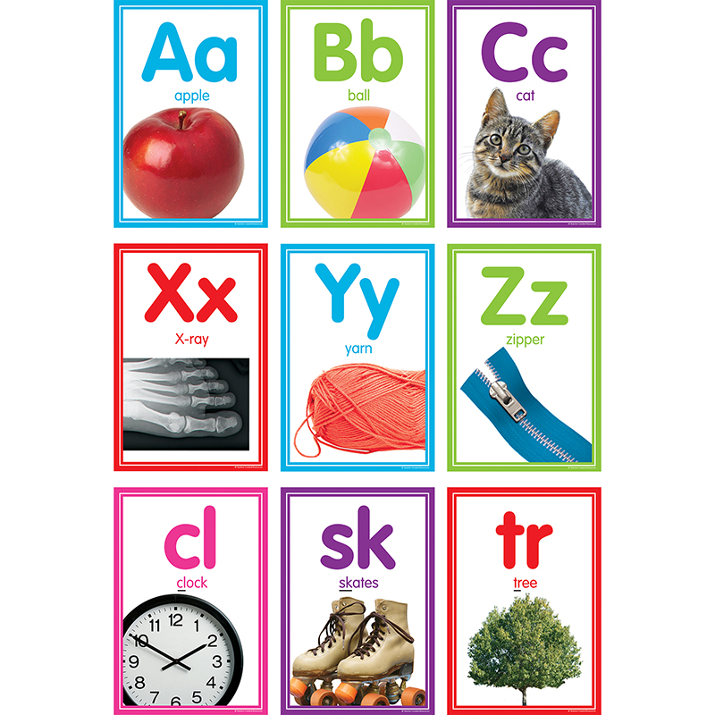 Tcr8798 5.75 X 8.5 In. Colorful Photo Alphabet Cards Bulletin Board Set