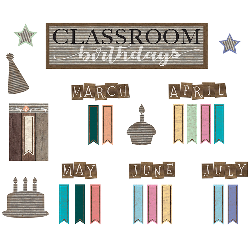 Tcr8817 21 X 6 In. Classroom Birthday Mini Bulletin Board Set