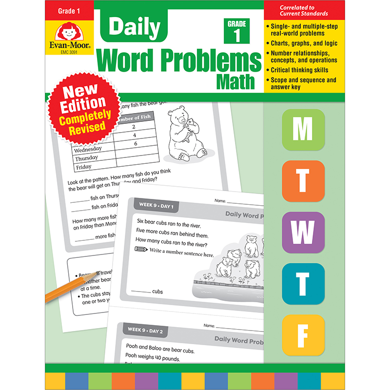 Emc3091 Daily Word Problems Math - Grade 1