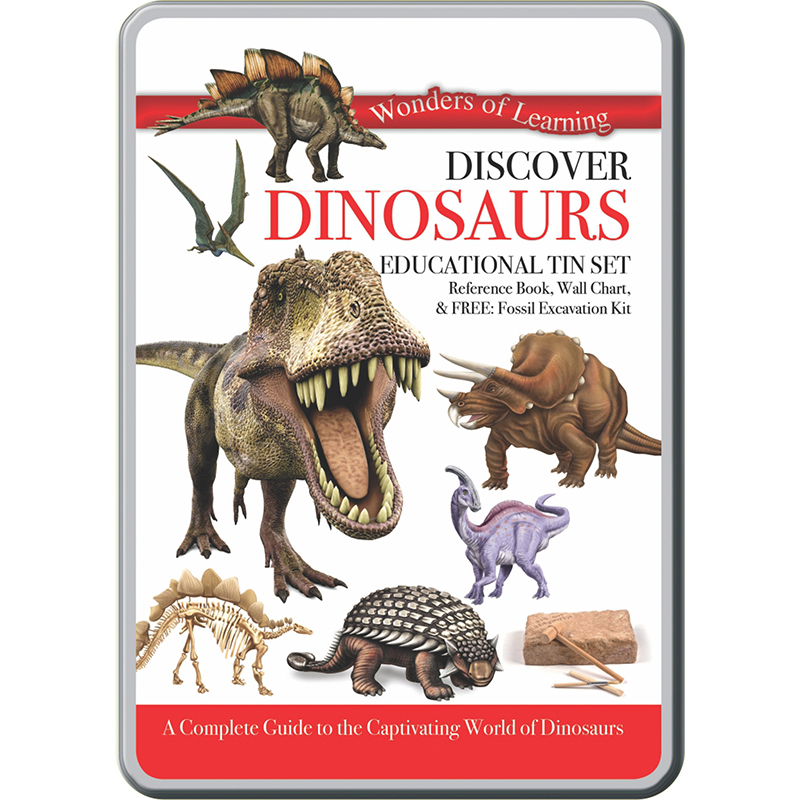 Round World Products Rwpts03 Discover Dinosaurs Tin Set