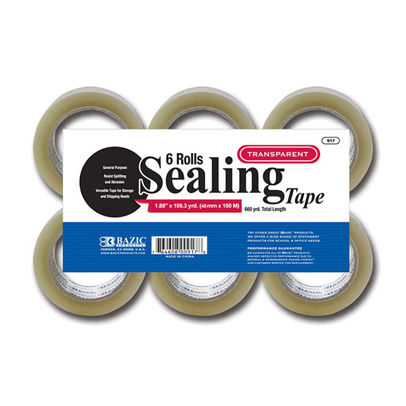 Baz917bn Bazic Clear Sealing Tape - 6 Per Pack - Pack Of 2
