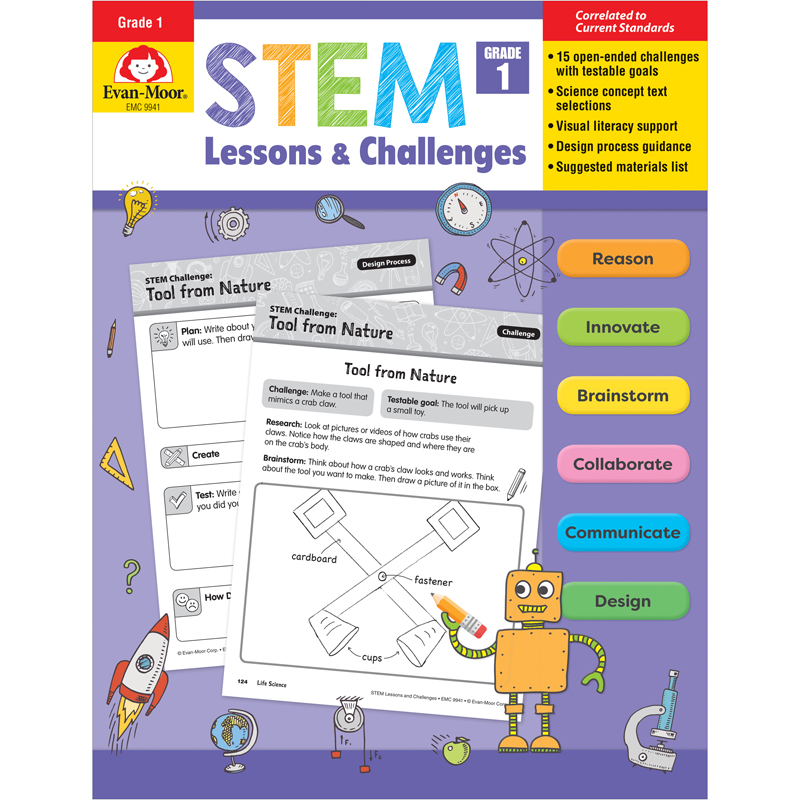 Emc9941bn 2 Each Stem Lessons & Challenges - Grade 1