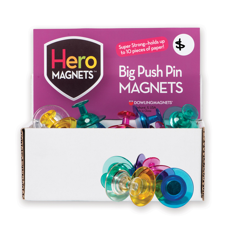Do-735018 Big Push Pin Magnets - Multi Color