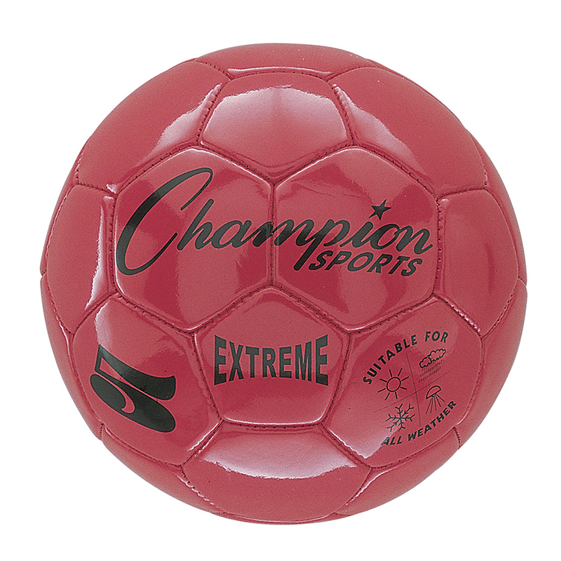 Chsex5rd-2 Size 5 Soccer Ball Composite, Red - 2 Each