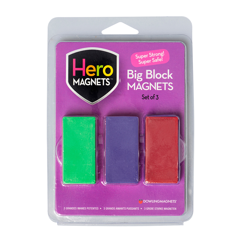 Do-735015-6 Hero Magnets Big Block Magnets - 6 Per Set - Set Of 6