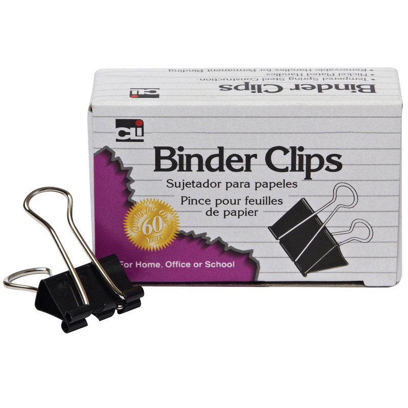 Charles Leonard Chlbc10-10 Binder Clips 1 In. Large Capacity 2 In. Wide - 12 Count - Box Of 10