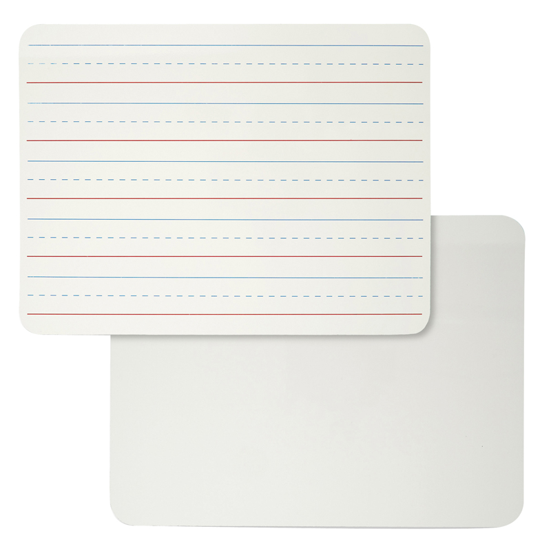Charles Leonard Chl35120-6 Lap Board 9 X 12 In. Plain Lined White Surface 2 Sided - 6 Each