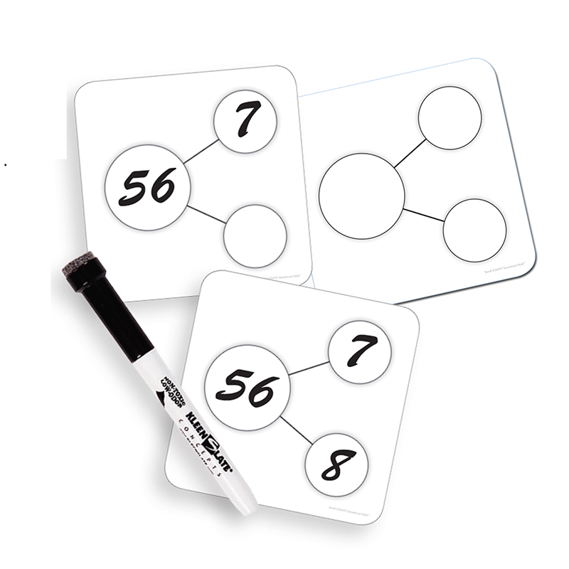 Elp626649-3 Sensational Math Write On Wipe Off Number Bonds Cards - Pack Of 3