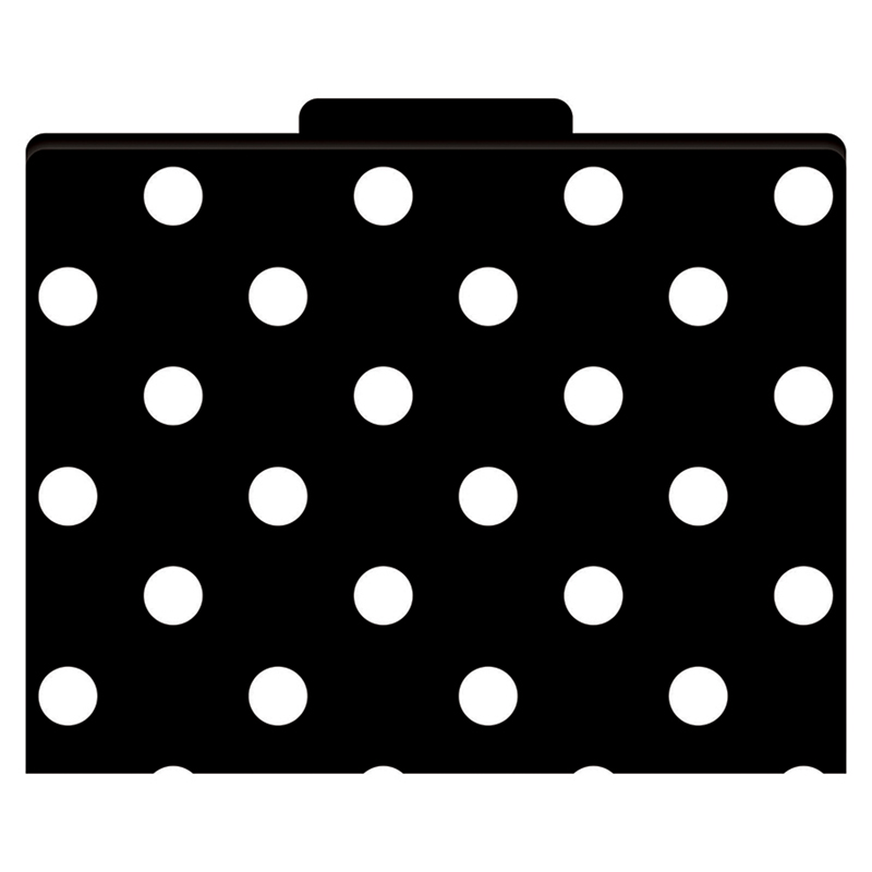 Las1313f-2 File Folders Black & White Dots Functional File Folders - Pack Of 2