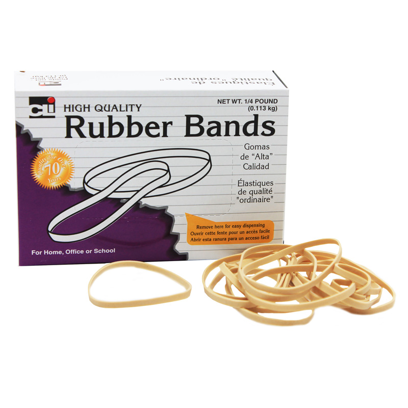 Charles Leonard Chl56132-10 0.25 Lbs Rubber Bands - 3 X 0.031 X 0.125 In. - Box Of 10