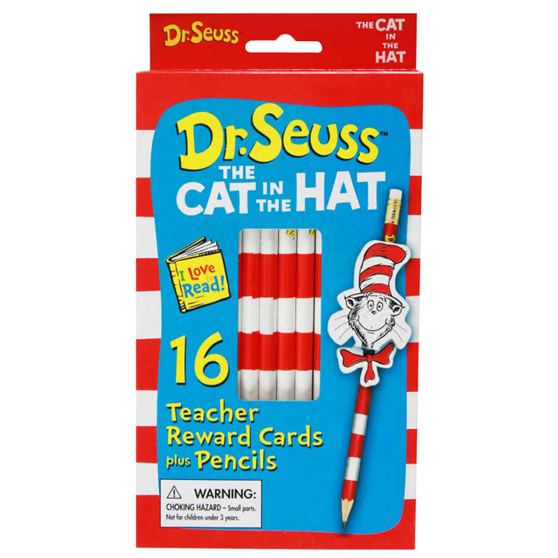 Eu-610101-3 Cat In The Hat Pencil Toppers - 16 Count - Pack Of 3