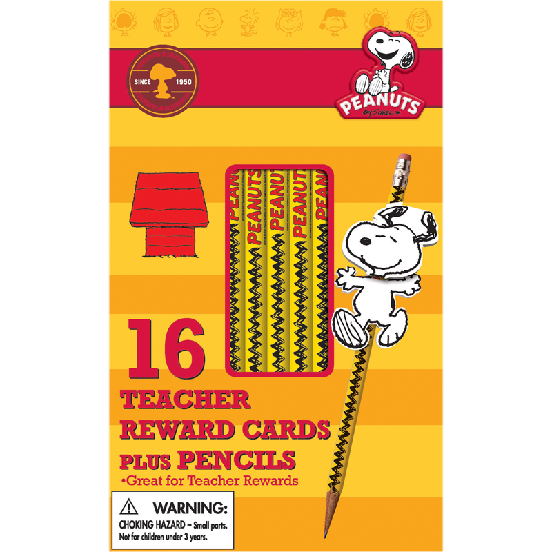 Eu-610134-3 Peanuts Snoopy Way To Go Pencils With Toppers - Pack Of 3