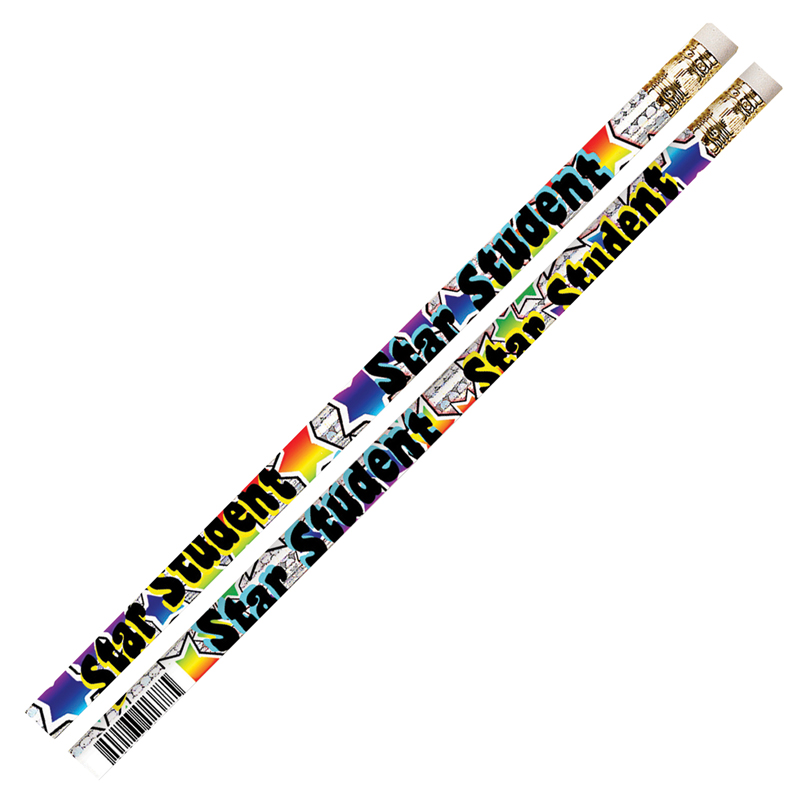 Mus1378d-12 Star Student Motivational Fun Pencils - 12 Dazon