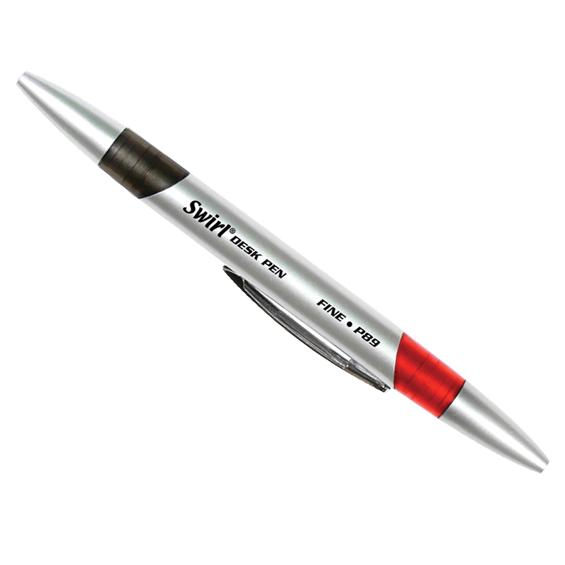 Jrmp89-2 Moon Swirl Desk Pens, Red & Black - 12 Per Pack - 2 Dozan