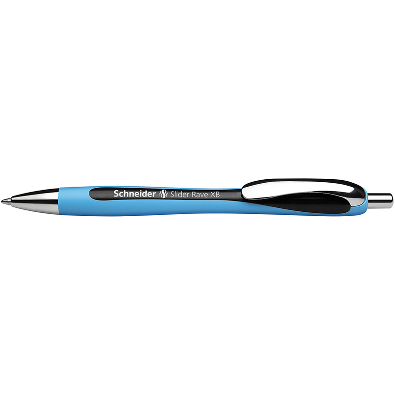 Stw132501-5 Schneider Black Slider Rave Xb Retractable Ballpoint Pen - 5 Each