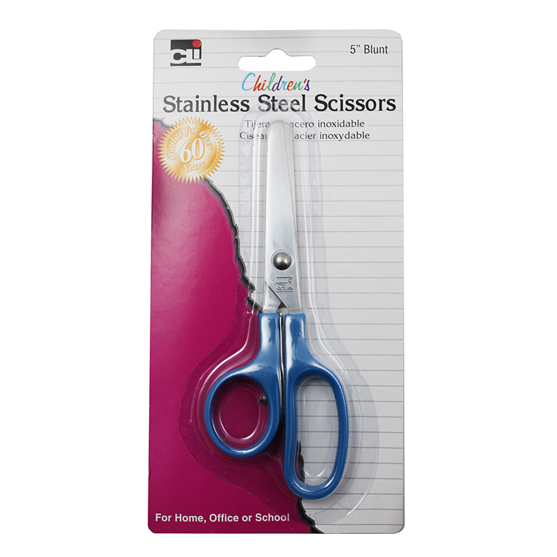 Charles Leonard Chl80510-24 Scissors Childrens 5 In. Blunt Stainless Steel, Assorted Color - 24 Each