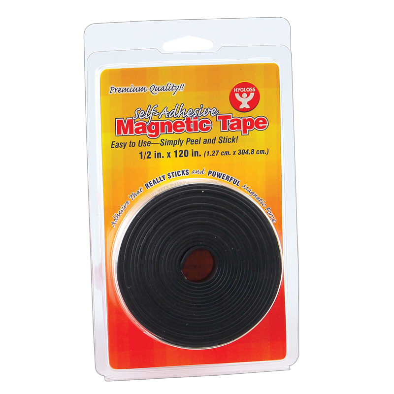 Hygloss Products Hyg61410-6 0.5 X 10 In. Magnetic Tape Self Adhesive - 6 Roll