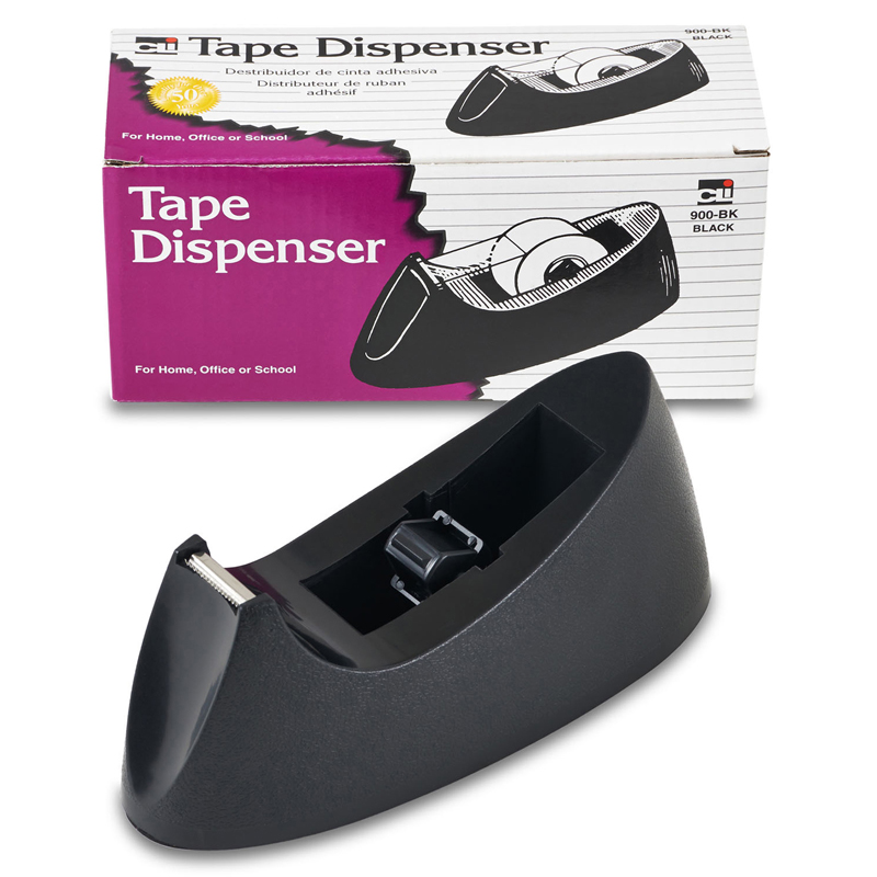 Charles Leonard Chl900bk-6 Desk Tape Dispenser, Black - 6 Each