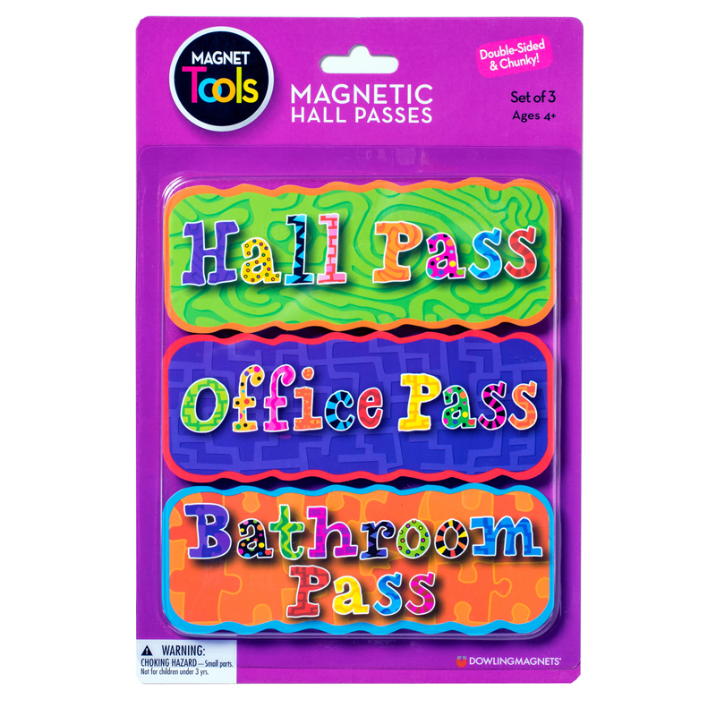 Do-735204-2 Magnetic Hall Pass Set - 3 Piece - Pack Of 2