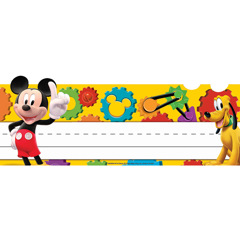 Eu-843504-3 Mickey Mouse Clubhouse Mickey Gears Tented Name Plates - Pack Of 3